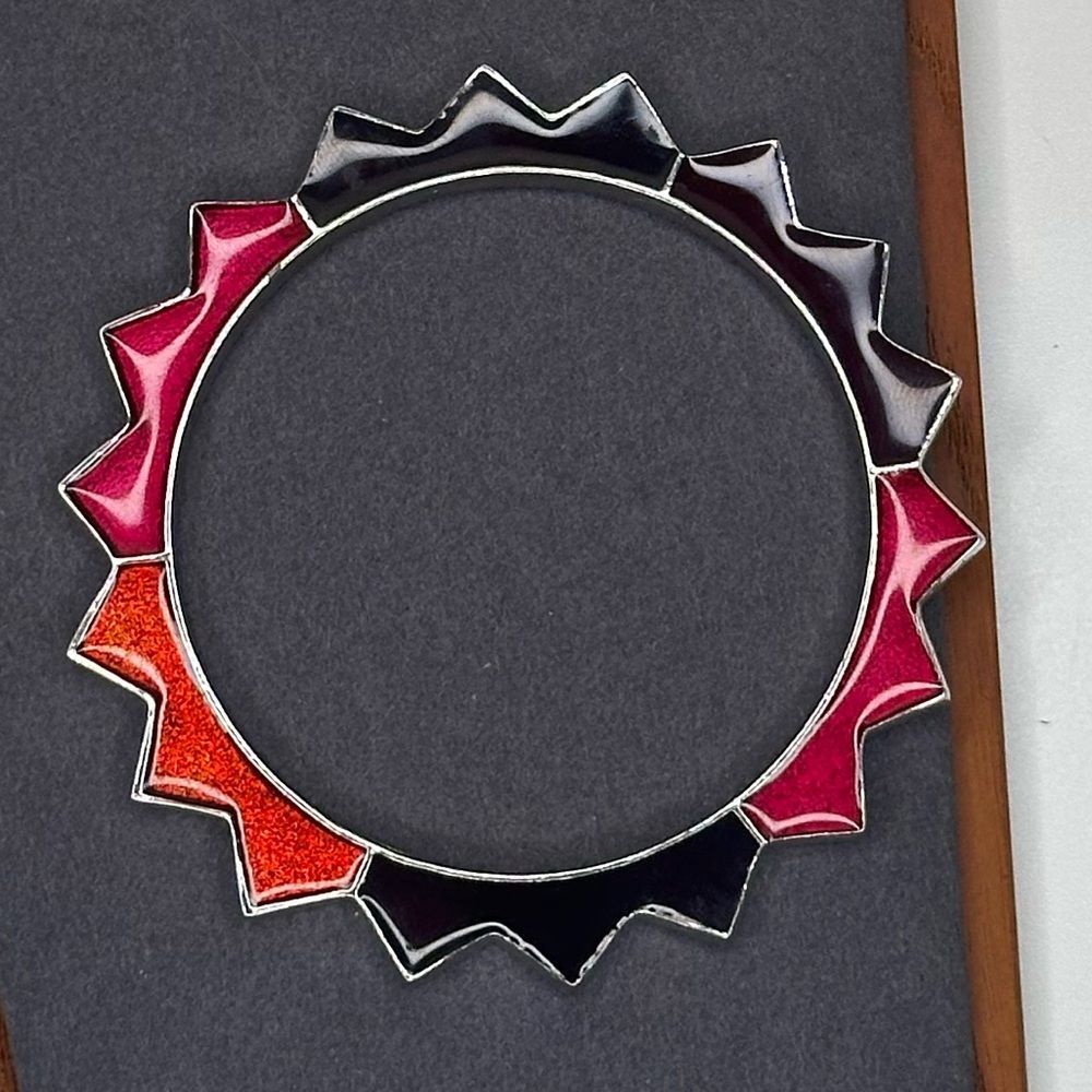 Oscar de la Renta Spring 2011 Runway Spiked Enamel Bangle Red Ombre Rare